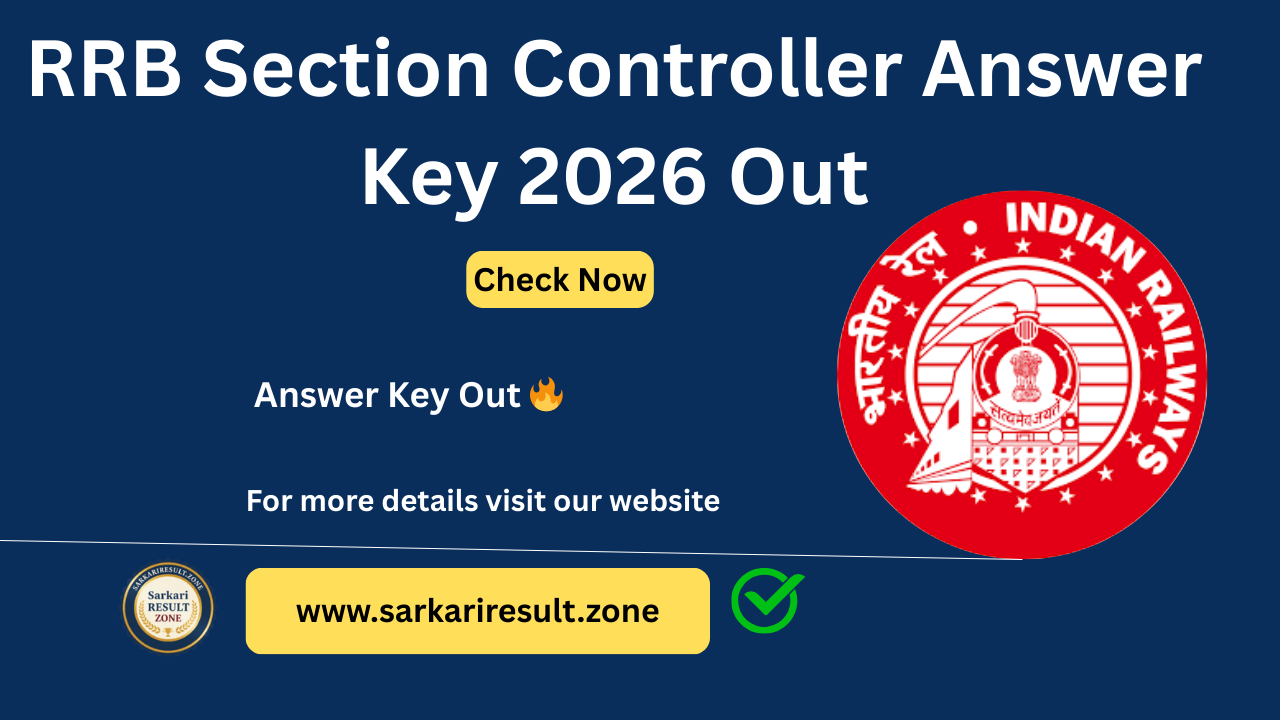 RRB Section Controller Answer Key 2026