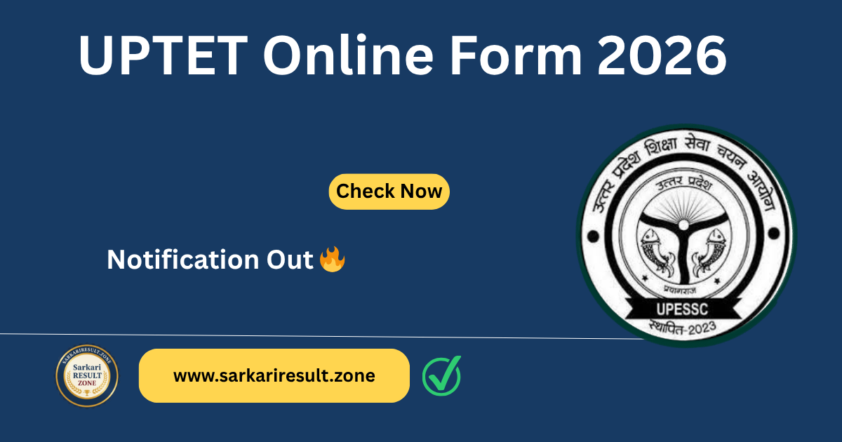 UPTET Online Form 2026