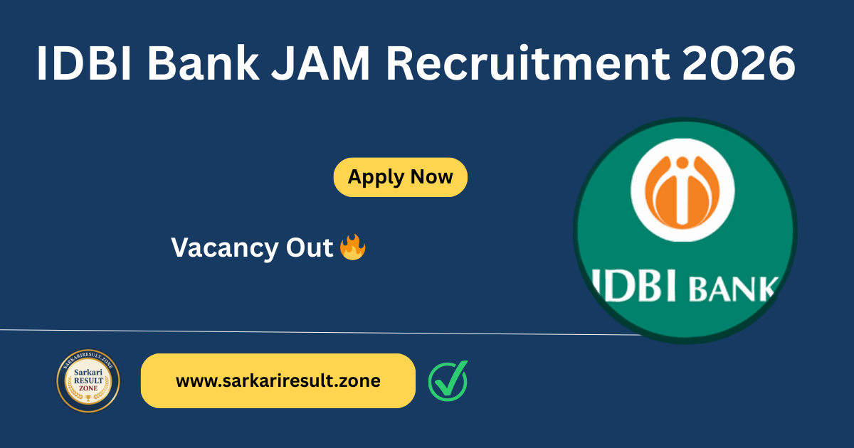 IDBI Bank JAM Recruitment 2026