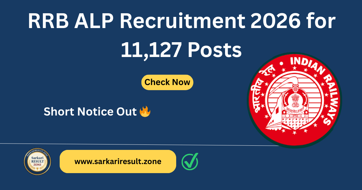 RRB Assistant Loco Pilot (ALP) Recruitment 2026