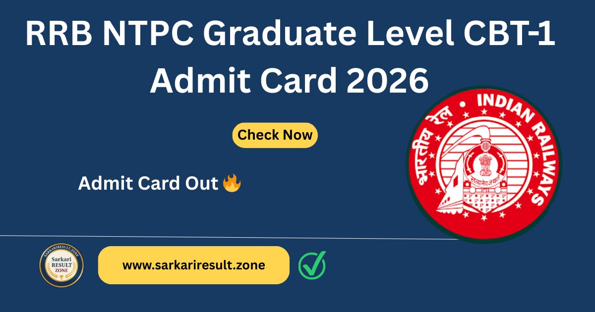 RRB NTPC Admit Card 2026