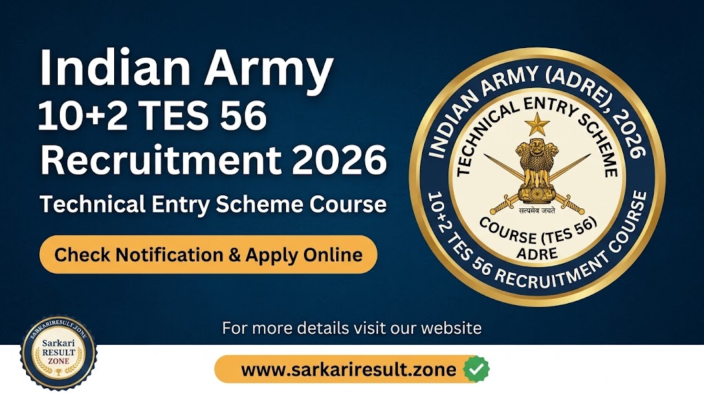 Indian Army 10+2 TES 56 Recruitment 2026