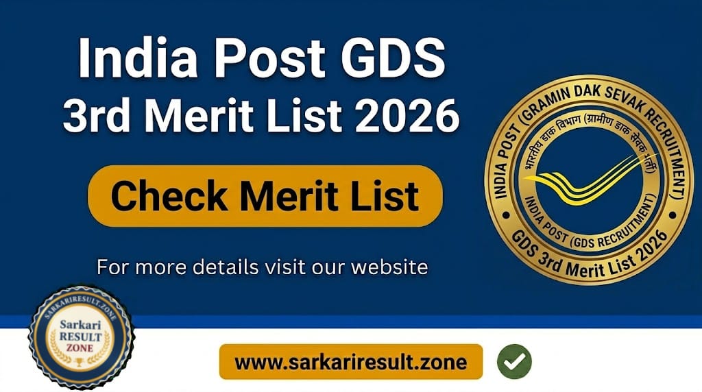India Post GDS 3rd Merit List 2026