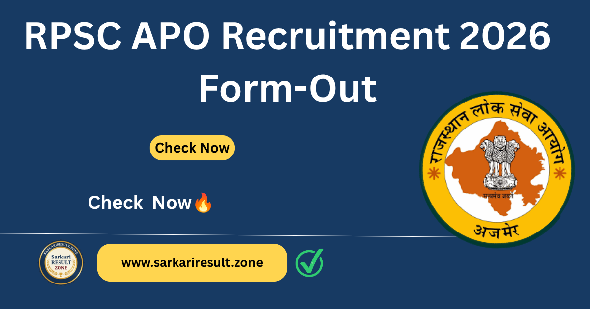 RPSC APO Recruitment 2026