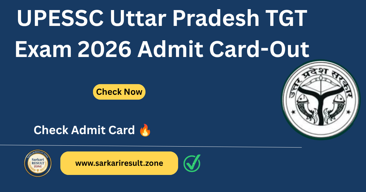 UPESSC TGT Admit Card 2026 Download