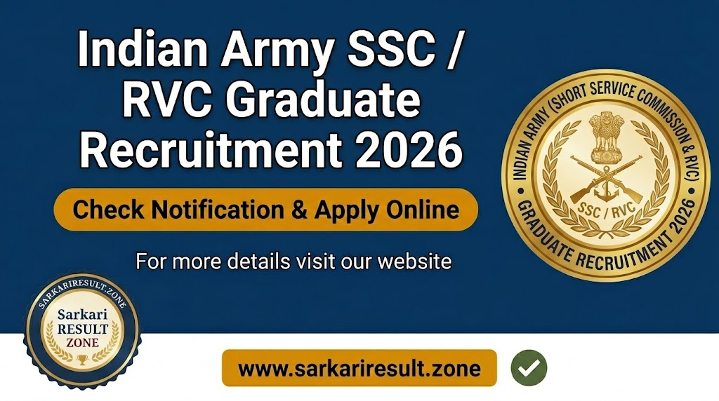 Indian Army SSC / RVC Graduate Recruitment 2026