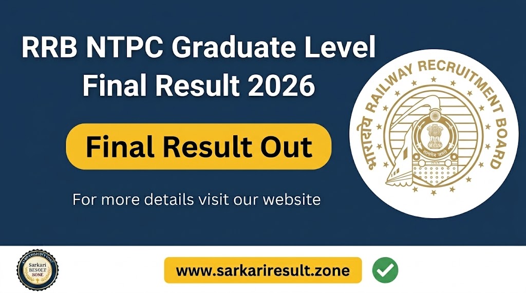 RRB NTPC Graduate Level Final Result 2026