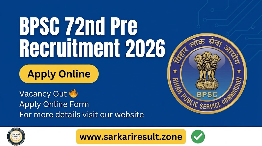 BPSC 72nd Pre Recruitment 2026