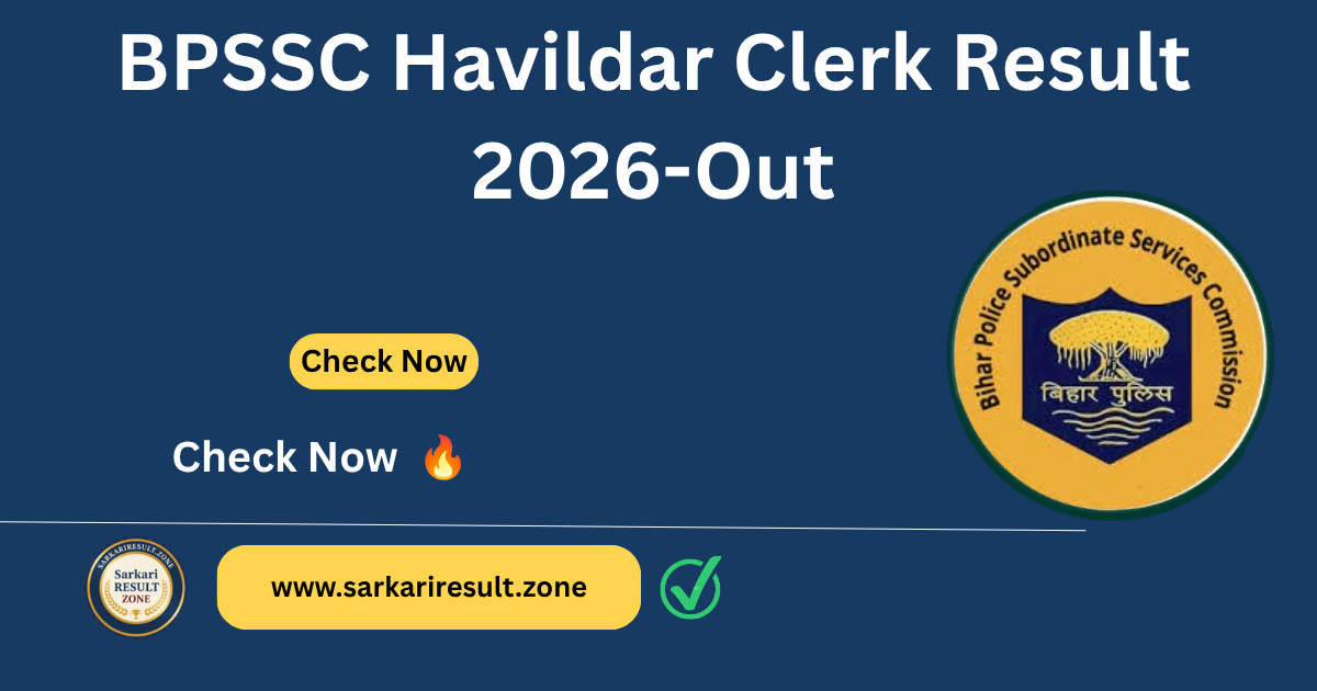 BPSSC Havildar Clerk Result 2026 Out