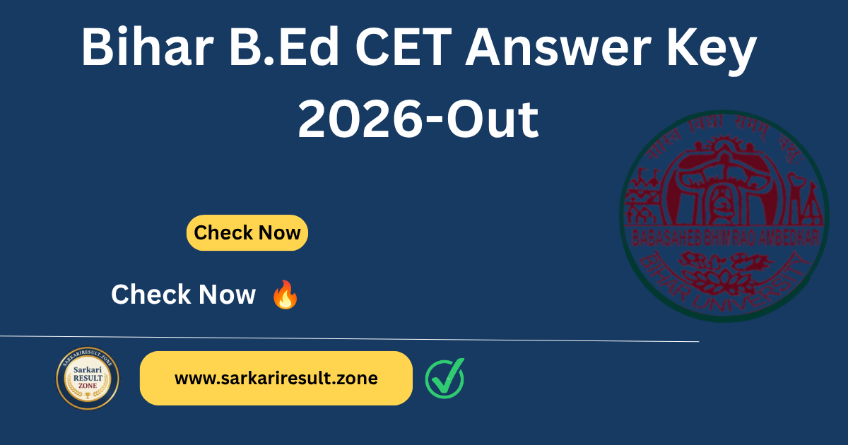Bihar B.Ed CET Answer Key 2026 Out