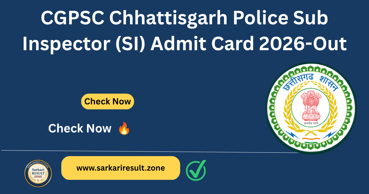 CGPSC Chhattisgarh Police Sub Inspector (SI) Admit Card 2026 - FAQs