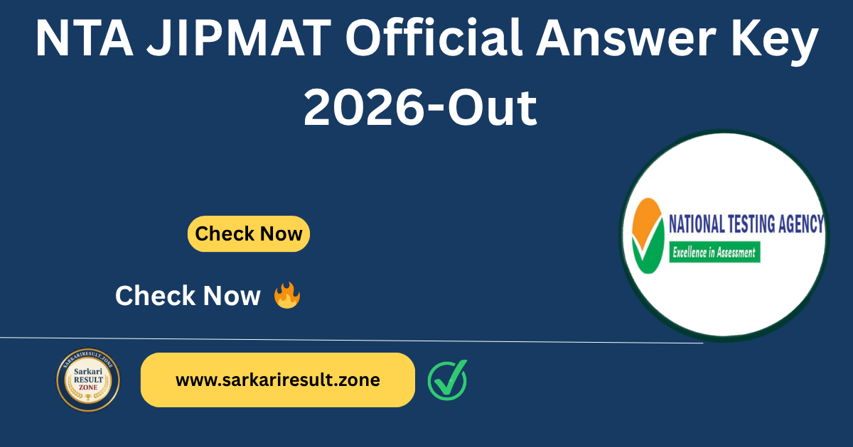 NTA JIPMAT Official Answer Key 2026 Out