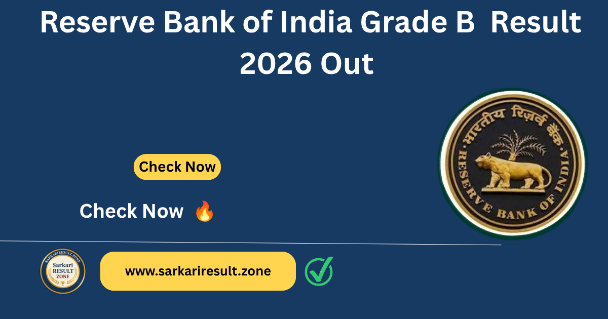 RBI Grade B Recruitment 2026 Result Phase I