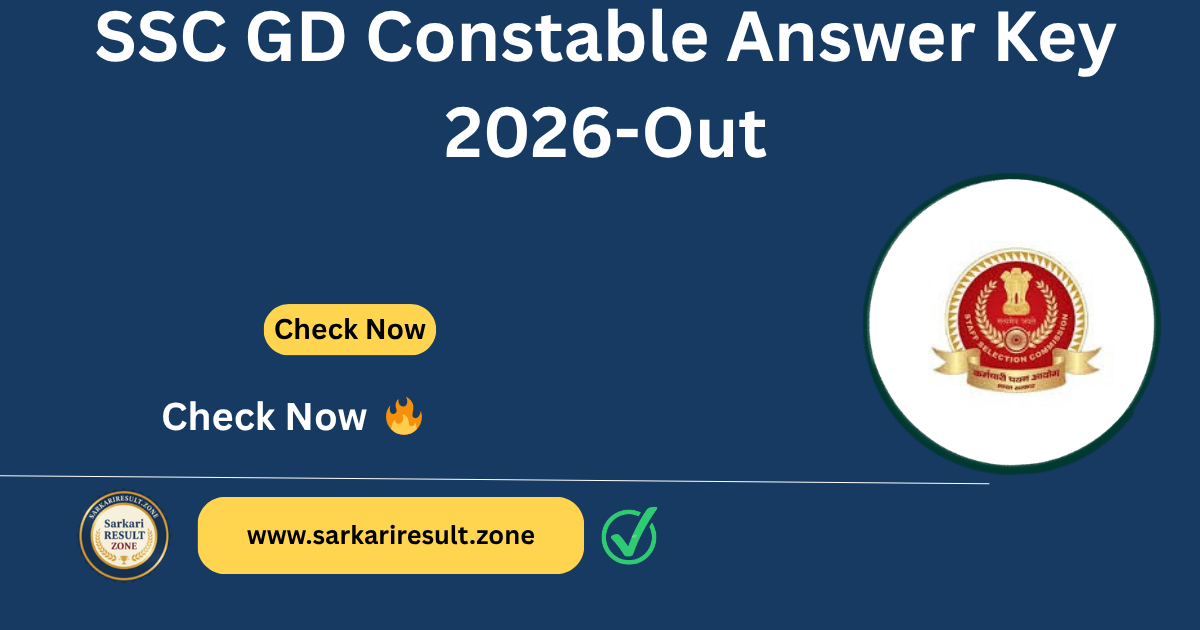 SSC GD Constable Answer Key 2026 Out