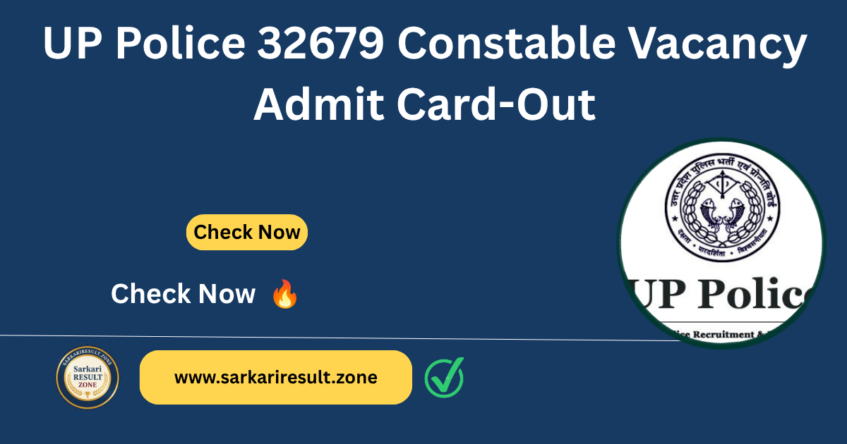 UP Police 32679 Constable Vacancy Admit Card Out