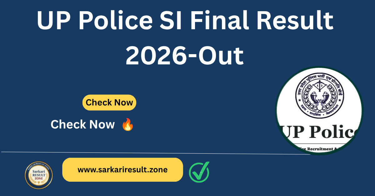 UP Police SI Final Result 2026