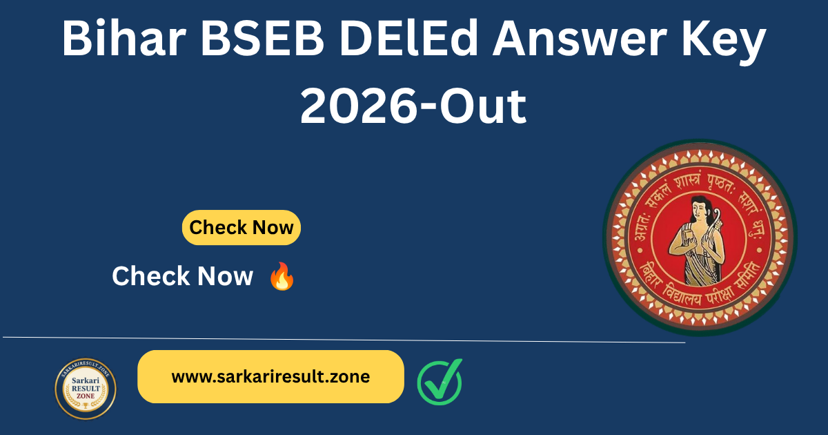 Bihar BSEB DElEd Answer Key 2026