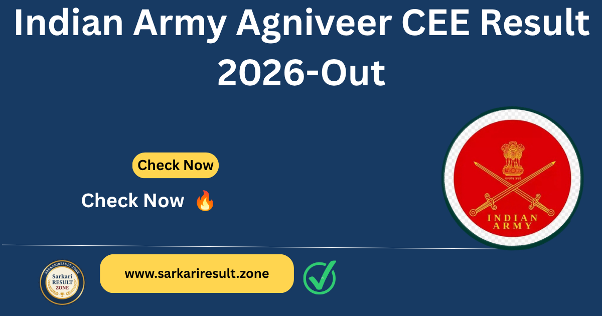 Indian Army Agniveer CEE Result 2026