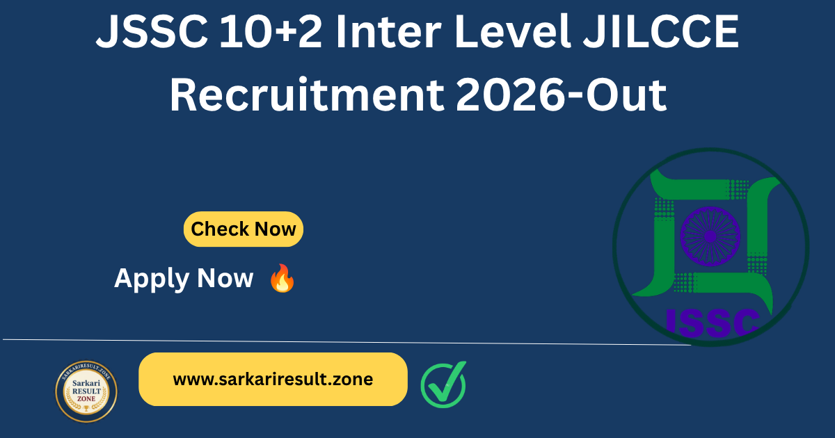 JSSC 10+2 Inter Level JILCCE Recruitment 2026