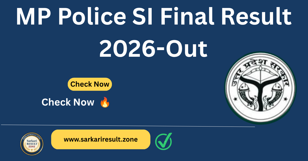 MP Police SI Final Result 2026