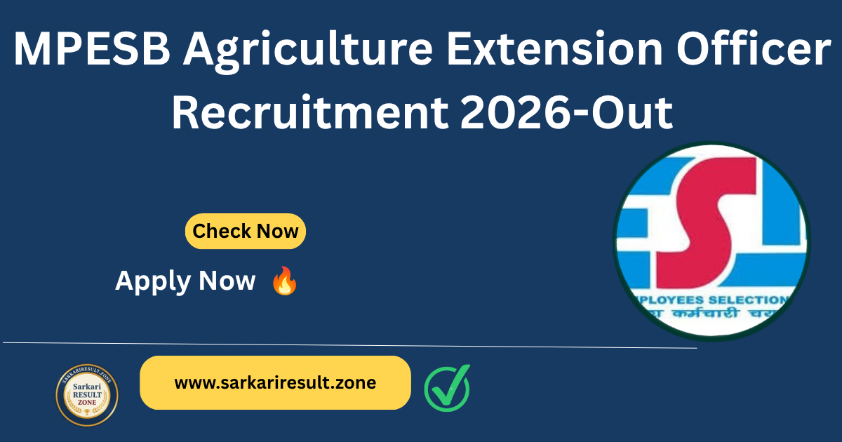 MPESB Agriculture Extension Officer Recruitment 2026