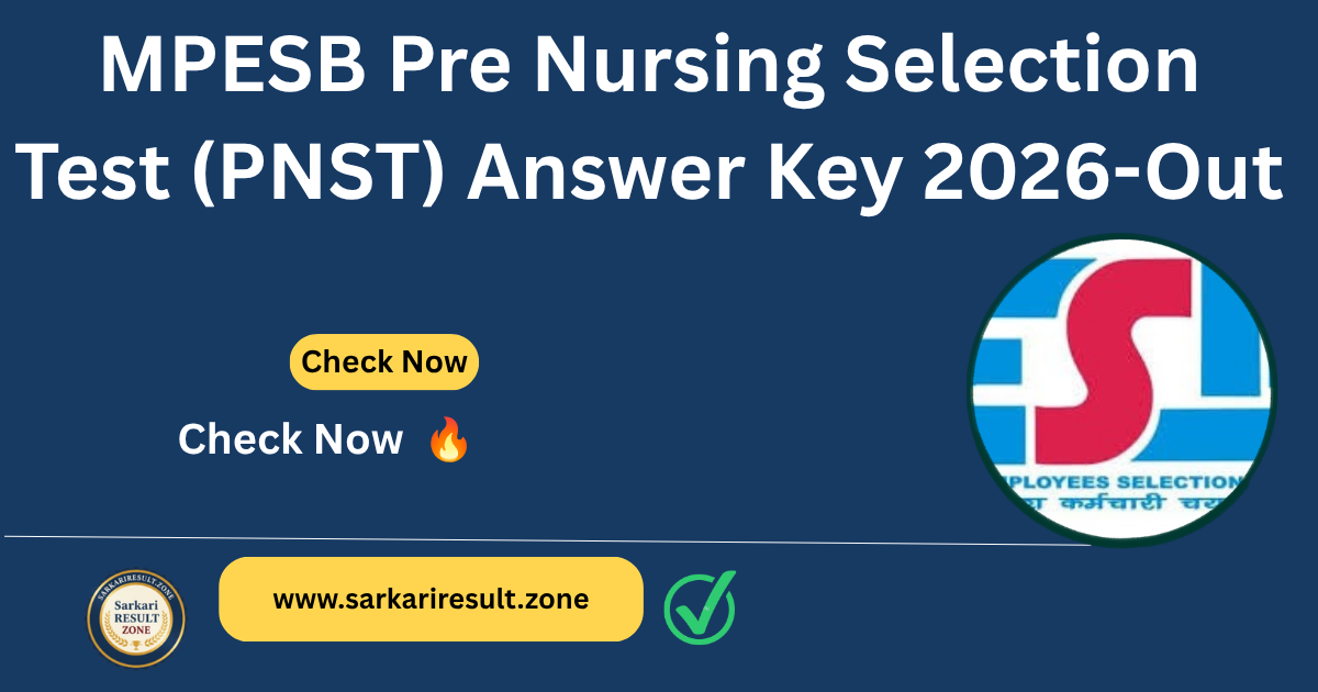 MPESB PNST Answer Key 2026