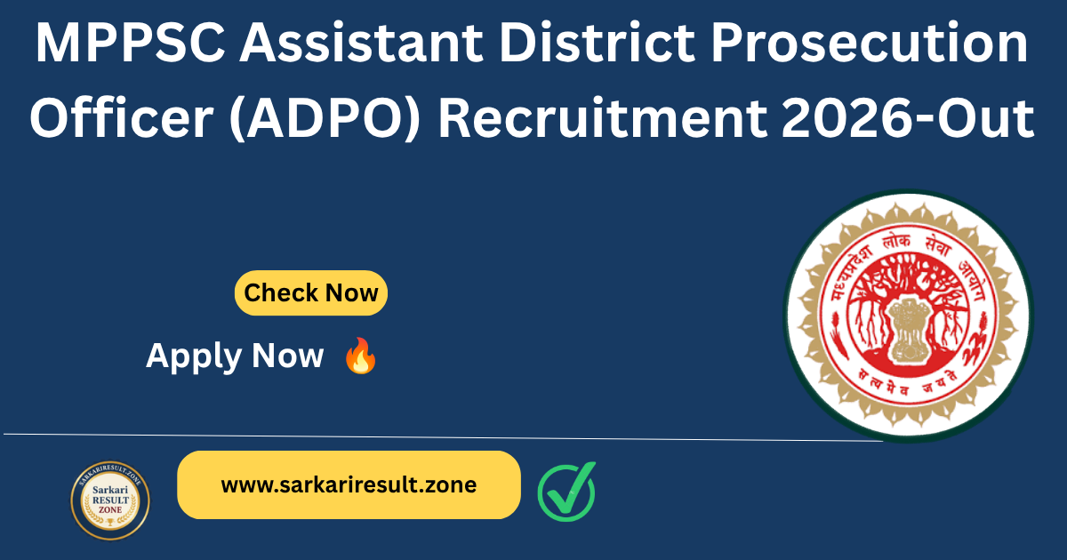 MPPSC Assistant District Prosecution Officer (ADPO) Recruitment 2026