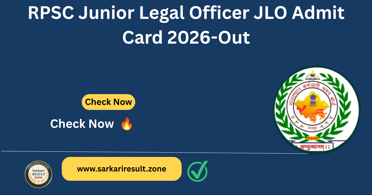 RPSC JLO Admit Card 2026