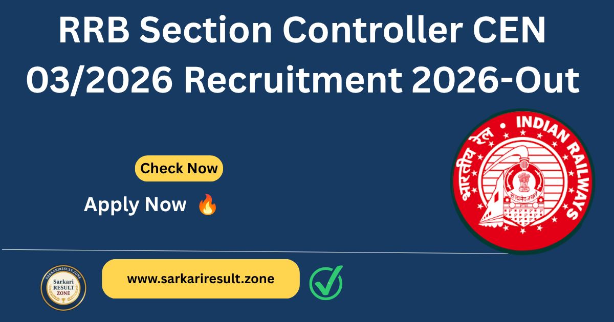 RRB Section Controller Recruitment 2026