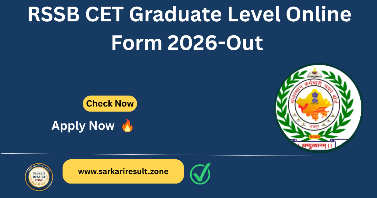 RSSB CET Graduate Level Online Form 2026