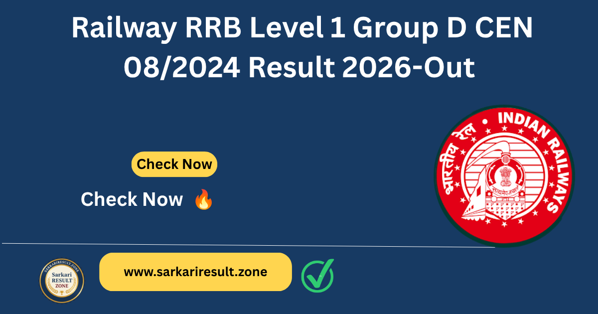 Railway RRB Group D Result 2026