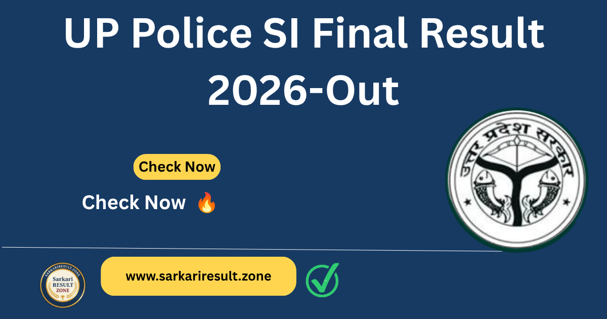 UP Police SI Final Result 2026