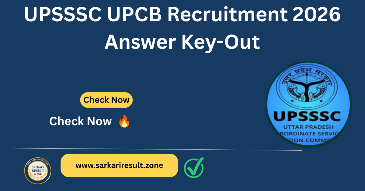 UPSSSC UPCB Recruitment 2026 Answer Key
